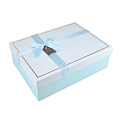 Подарочная коробка Прямоугольная, 29х21х9,5 см, Голубая (UPK-060605)