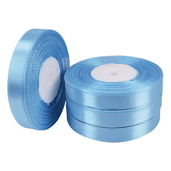 Атласна стрічка, 12 мм, Блакитна (LEN-052743)