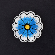 Термоаплікація Квітка, 4 см, Синя (APL-060022)