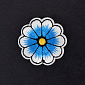 Термоаплікація Квітка, 4 см, Синя (APL-060022)