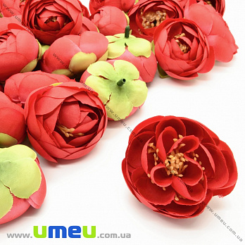 [Архів] Півонія тканинна (головка), 45 мм, Червона (DIF-033198)