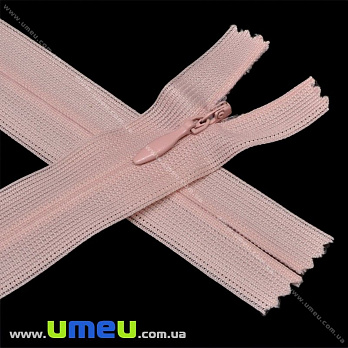 Молния потайная неразъемная, 50 см, Тип 3, Розовая (ZIP-016057)