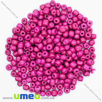 Бисер китайский крупный, 6/0, Малиновый металлик, 4 мм (BIS-025560)