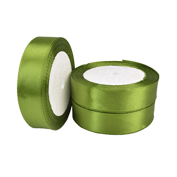 Атласная лента, 20 мм, Оливковая (LEN-060334)