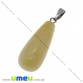 Підвіска Крапля з натурального каменю, Агат, 34х10 мм (POD-021945)