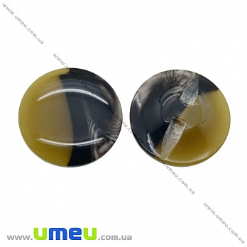 Гудзик пластиковий на полуніжці Круглий, 23 мм, Коричневий (PUG-016506)