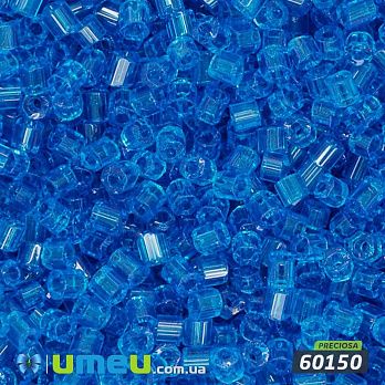 Бісер чеський Рубка 11/0, №60150, Синій прозорий (BIS-044062)