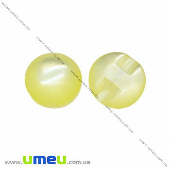 Гудзик пластиковий на полуніжці Круглий, 12,5 мм, Жовтий (PUG-016482)