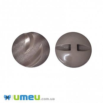 Гудзик пластиковий на півніжці тонований Круглий, 28 мм, Пудровий темний (PUG-046311)