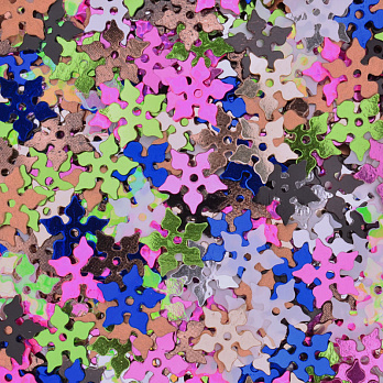 Паєтки Індія сніжинка, 9 мм, Мікс (PAI-051173)