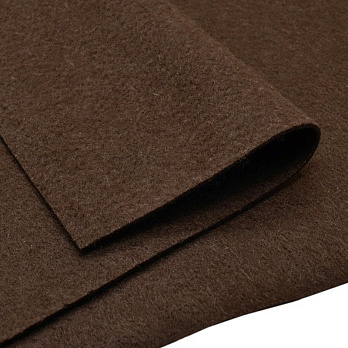 Фетр м'який 1,3 мм, 30х30 см, Коричневий темний (FLT-019504)