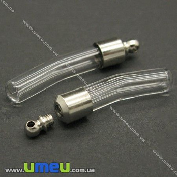 Стеклянная баночка с винтом, Прозрачная, 31х7 мм (DIF-006711)