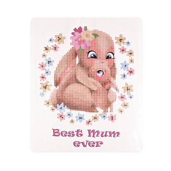 Набір алмазного живопису на картоні 25х21 см, Зайчики (SXM-056416)