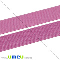 Резинка плоская с люрексом 25 мм, Розовая, 1 м (LEN-034388)