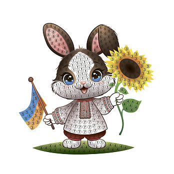 Набор алмазной живописи (наклейка) 10х10 см, Подарю тебе солнышко (SXM-059107)