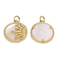 Підвіска мет. з перламутром, Сонце, 18х16 мм, Покриття 18 kt (POD-056170)