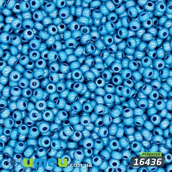 Бісер чеський №846/16436, Синій, Перламутровий, 10/0 (BIS-043964)