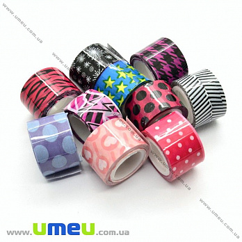 Декоративний скотч, Мікс, 12 мм (DIF-021187)