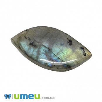 Кабошон нат. камень Лабрадор, 42х22 мм (KAB-020569)