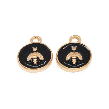 Подвеска метал. Круглая с пчелой (двухстор.), 14,5х11,5 мм, Золото (POD-054680)