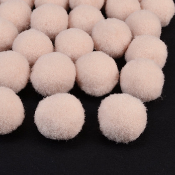 Помпони оксамитові 2 см, Бежеві (DIF-052556)