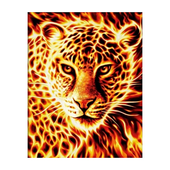 Набор алмазной живописи на подрамнике 50х40 см, Огненный леопард (SXM-052367)
