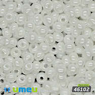 Бісер чеський 4/0, №46102, Білий, Перламутровий (BIS-032169)