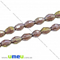 Намистина під кришталь Рис, 9х6 мм, Коричнева АВ (BUS-014325)