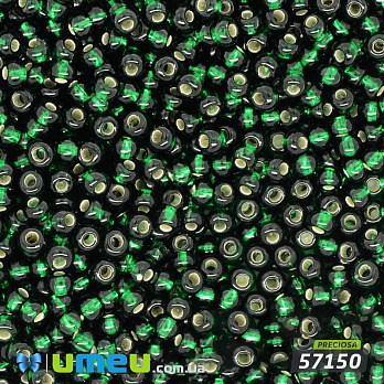 Бісер чеський №321 / 57150, Зелений темний, Блискучий, 10/0 (BIS-003787)