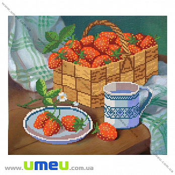 Схема для виш. бісером Марічка, Полуничне козуб, 30х26 см (UPK-027766)
