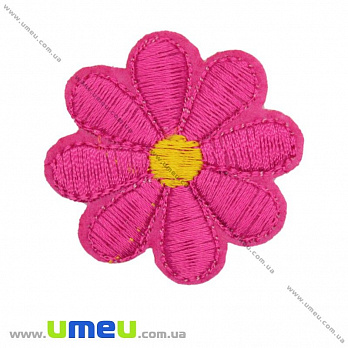 Термоаппликация Цветочек, 3,8 см, Малиновая (APL-017435)