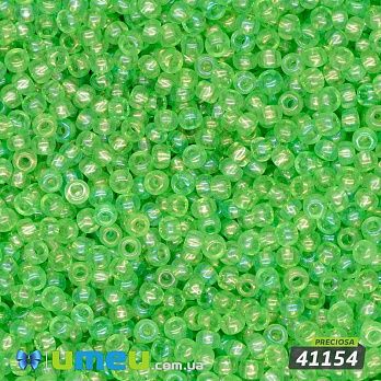 Бісер чеський №782/41154, Салатовий райдужний, 10/0 (BIS-043889)