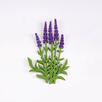 Декоративний виріб з фетру Лаванда, 10х6 см, Фіолетова (FLT-056545)