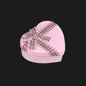 Подарочная коробка Сердце, 16х14х6 см, Розовая (UPK-060624)