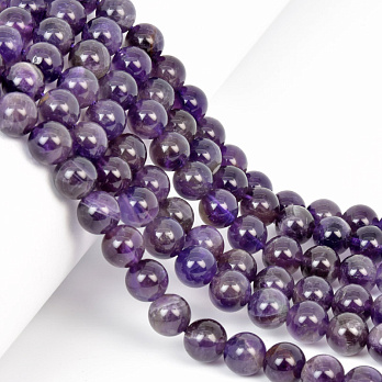 Намистини Аметист, Натур. камінь, 8,5 мм, Круглі (BUS-057990)
