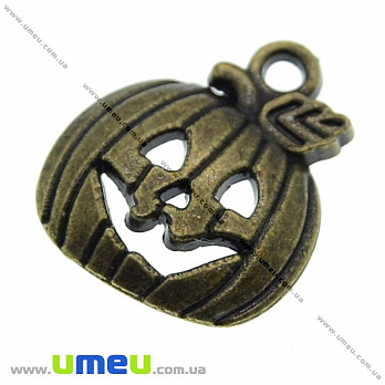 Підвіска метал. Гарбуз, 18х16 мм, Антична бронза (POD-000519)