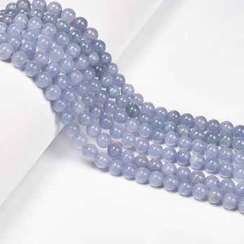 Бусины Аквамарин, Натур. камень, 6,5 мм, Круглые (BUS-053945)