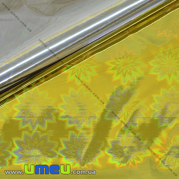 Пакувальна плівка полісілк, Золотиста матова голограми, 70х100 см (UPK-019300)