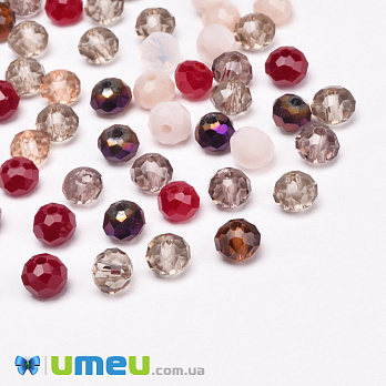 Бусины рондели, 4х3 мм, Микс (BUS-050935)