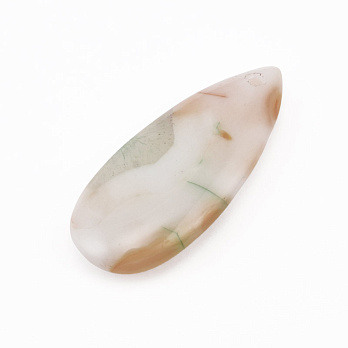 Подвеска Капля, Натур. камень Агат бразильский, 40х18 мм (POD-058703)