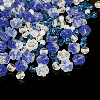 Намистини чеське скло Preciosa 92-Mix-Flower7-Blue (BUS-036611)