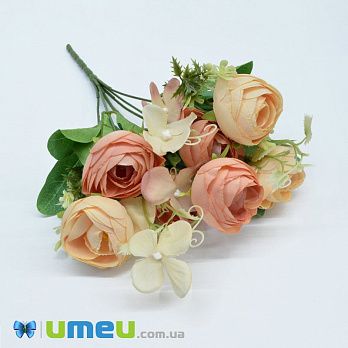 Букет пионов, 35 см, Персиковый (DIF-044956)