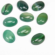 Кабошон нат. камінь Агат зелений, Овал, 18х13 мм (KAB-012709)