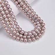 Намистини скляні Перли Premium, 8 мм, Пудрові, Круглі (BUS-060510)