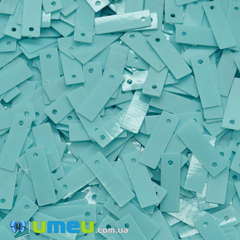 Пайетки Индия прямоугольные, 13х4 мм, Голубые (PAI-037862)