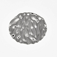 Підвіска з нерж. сталі Кругла, 30 мм, Темне срібло (STL-059185)