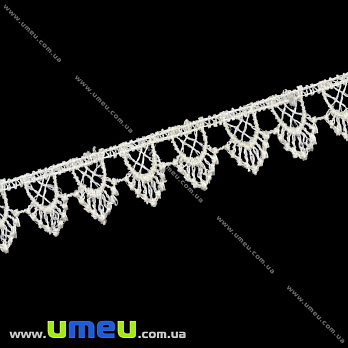 Кружево плетеное, 17 мм, Молочное (LEN-010455)