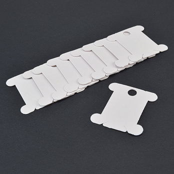 Бобіни пластикові для намотування муліне, 4х3,7 см, Білі (INS-015603)