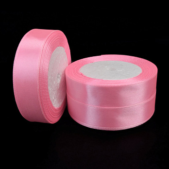 Атласная лента, 20 мм, Розовая (LEN-060337)