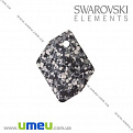 Подвеска Swarovski 6680 Marbled Black, 20х16 мм (POD-005655)